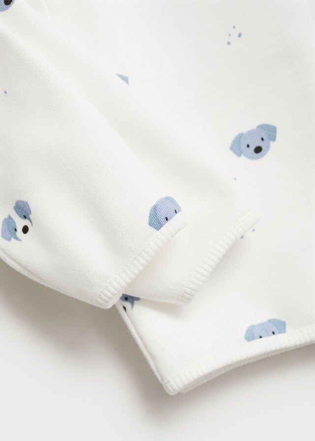 Mango Felpa Cotone Stampata