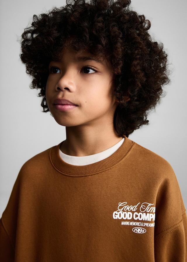 Mango Felpa Disegno Messaggio