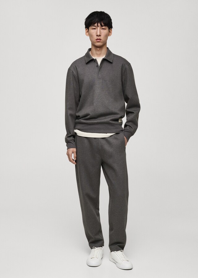 Mango Felpa Polo Dettaglio Ricamato