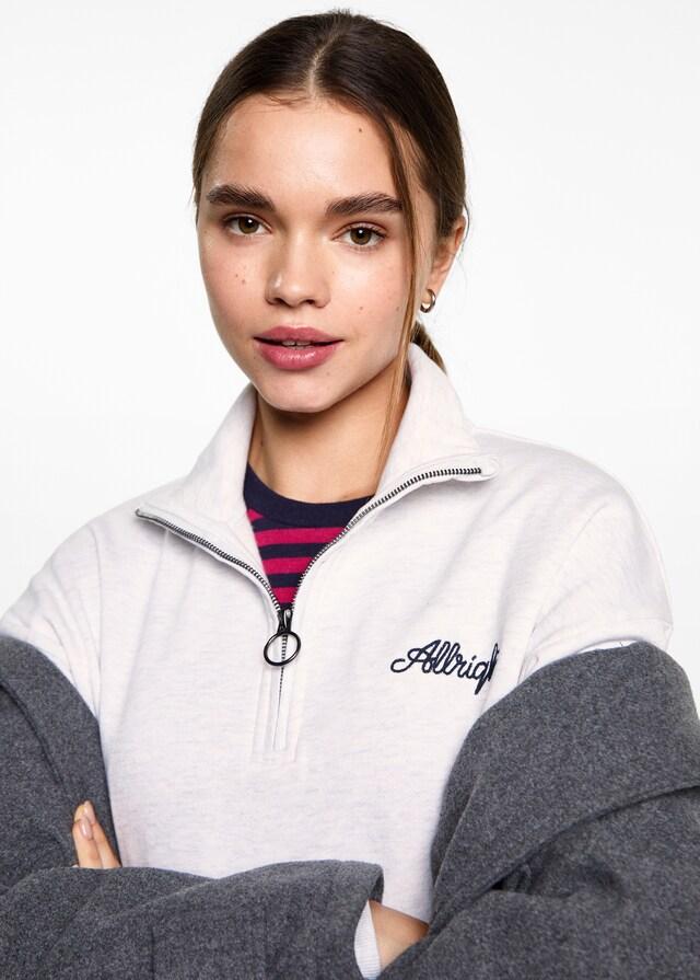 Mango Felpa Rete Messaggio