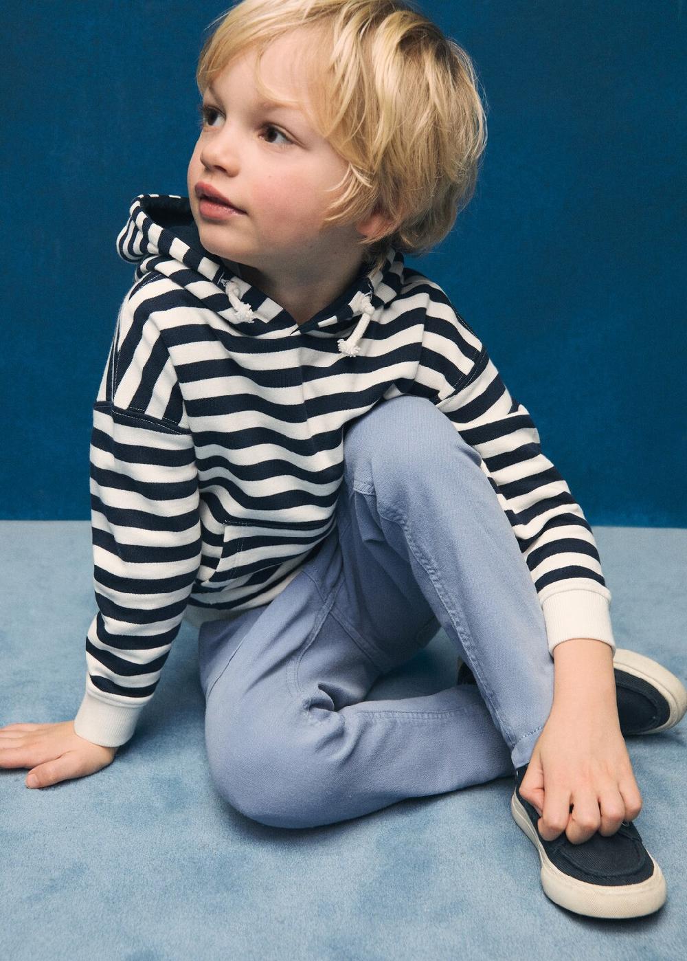 Mango Felpa righe cappuccio