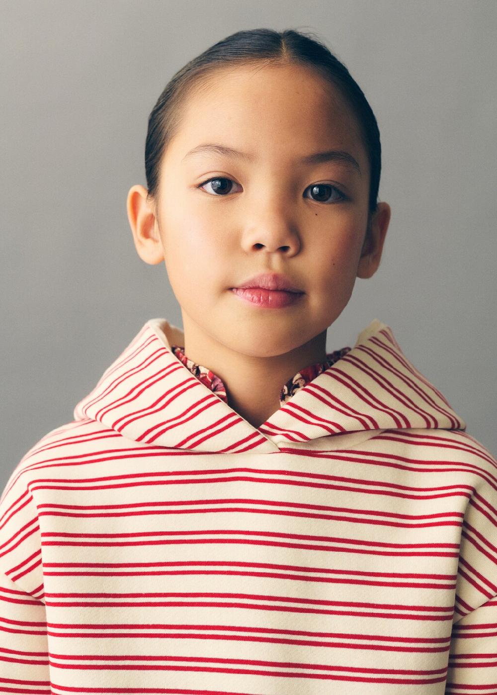 Mango Felpa righe cappuccio