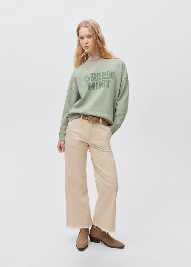 Mango Felpa Scritta Stampata