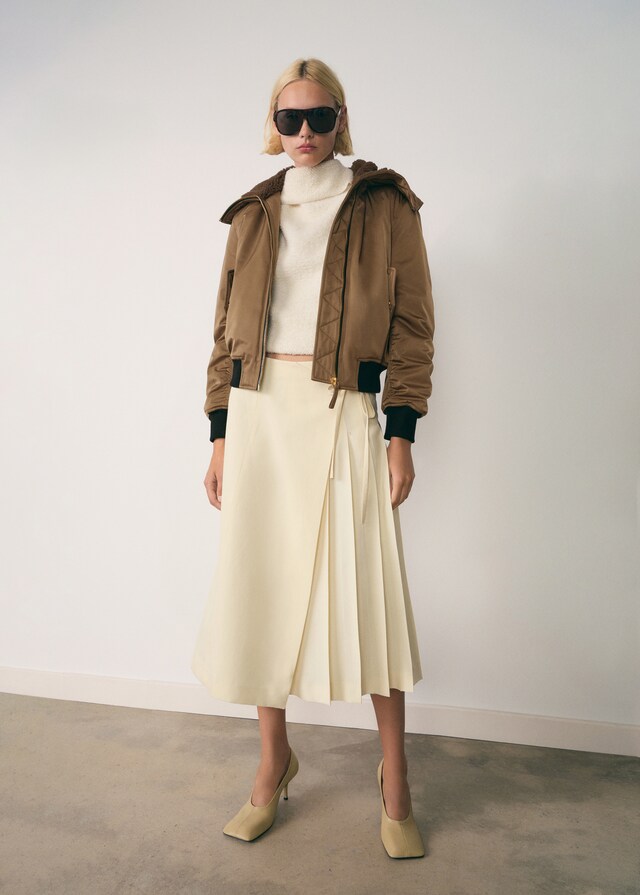 Mango Giacca Bomber Interno Montone