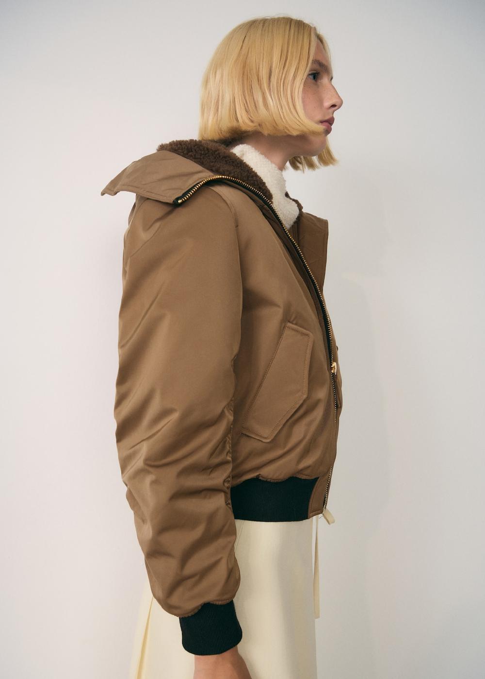 Mango Giacca bomber interno montone