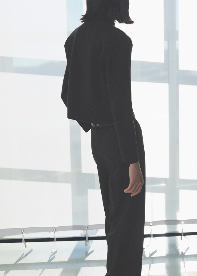 Mango Giacca Collo Fascia Bottoni Gioiello