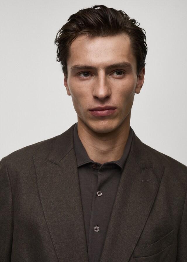 Mango Giacca Doppiopetto Flanella Lana Vergine