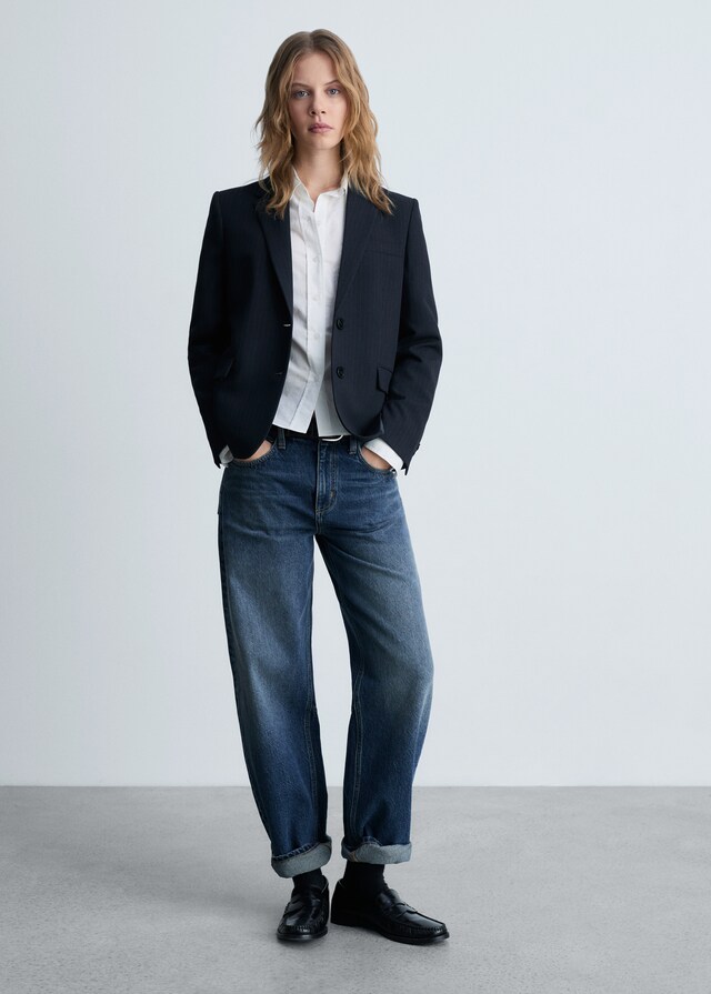 Mango Giacca Gessata Da Completo