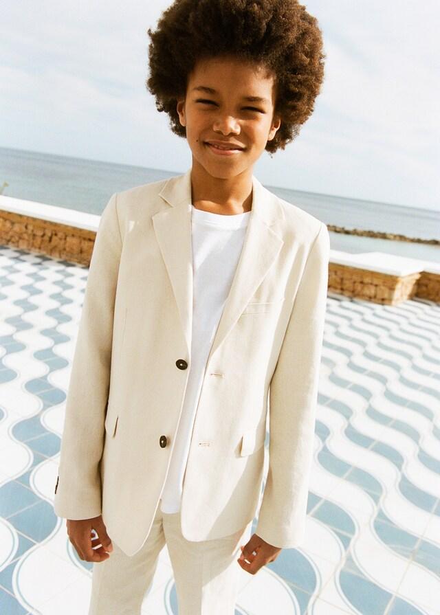 Mango Giacca Lino Bottoni