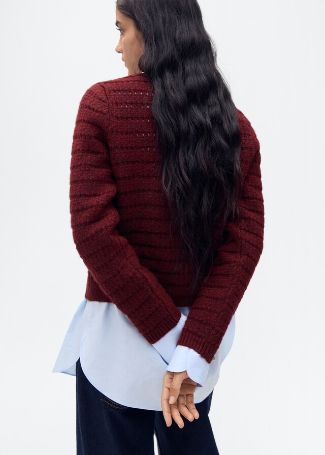 Mango Giacca Maglia Dettagli Traforati