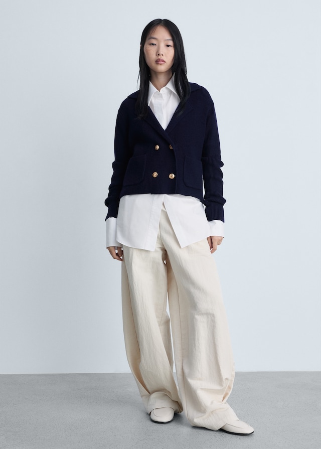 Mango Giacca Maglia Doppia Abbottonatura