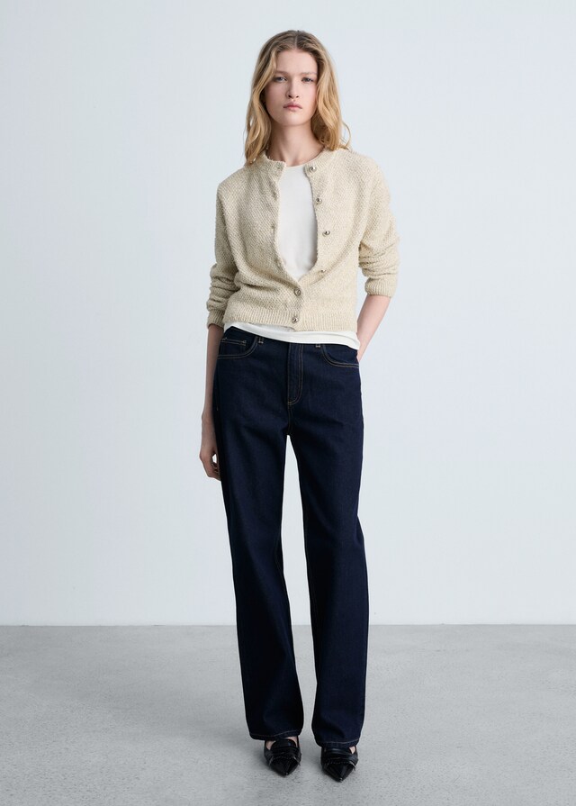 Mango Giacca Maglia Spessa Bottoni