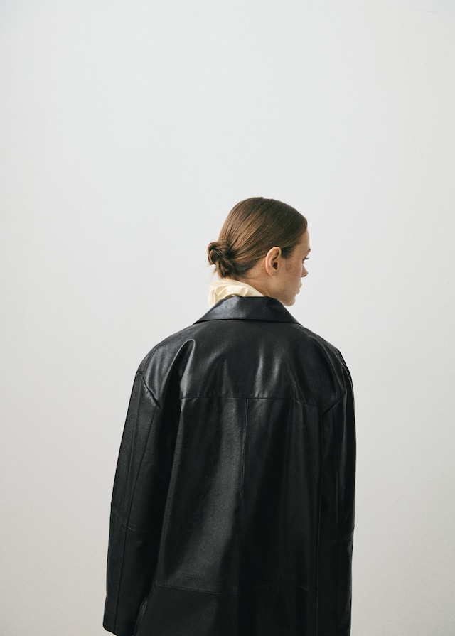 Mango Giacca Oversize Pelle Tasche