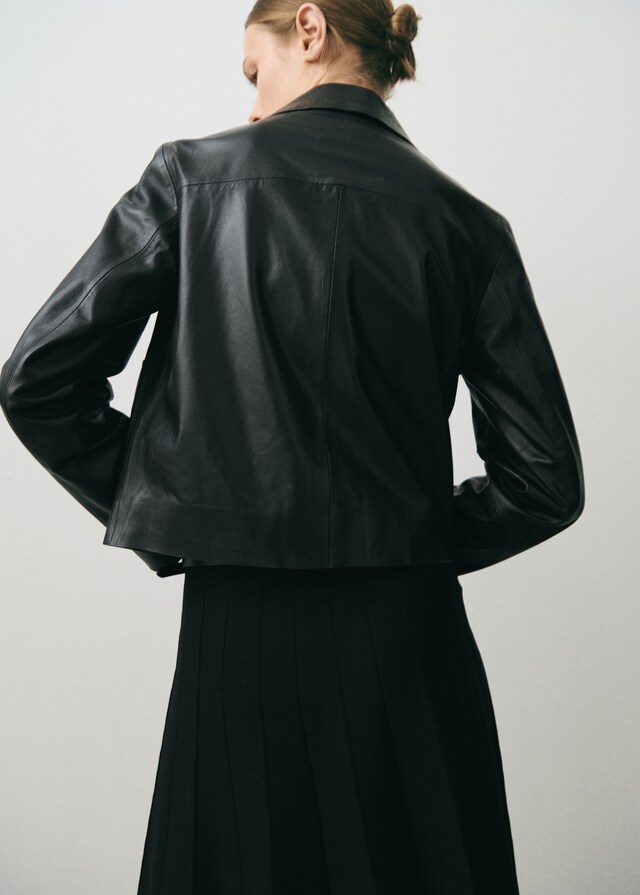 Mango Giacca Pelle Bottoni