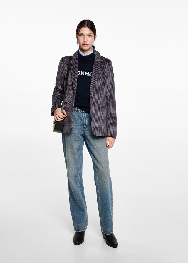 Mango Giacca Pied-de-poule Revers