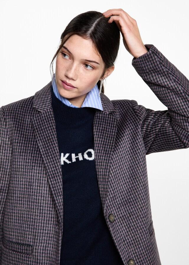 Mango Giacca Pied-de-poule Revers