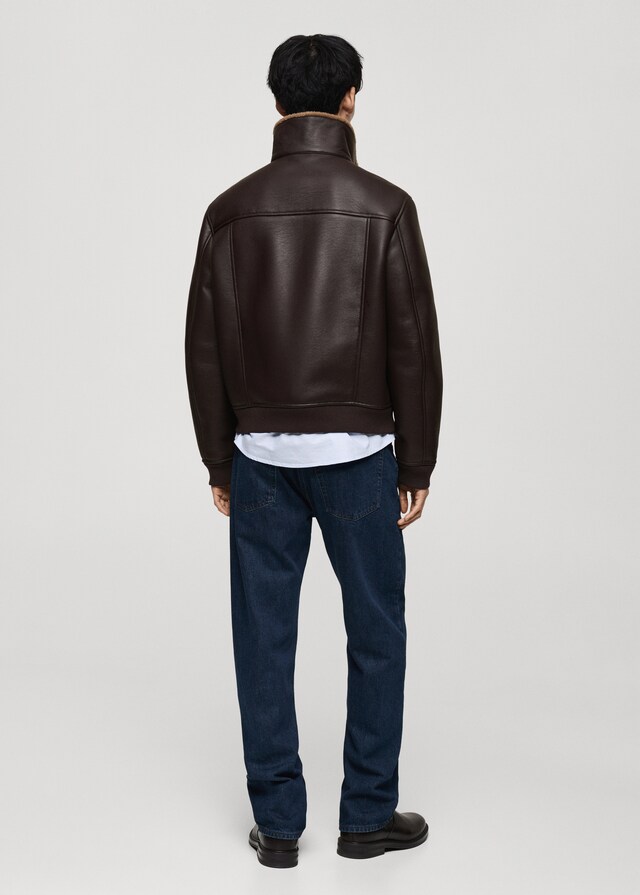 Mango Giacca Similpelle Interno Montone