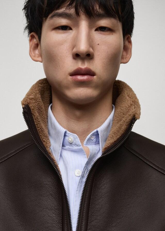 Mango Giacca Similpelle Interno Montone