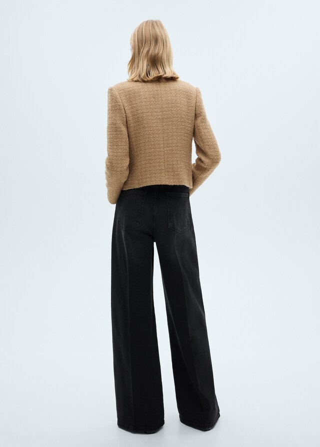 Mango Giacca Tweed Collo Fascia