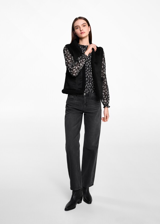 Mango Gilet Combinato Pelliccia Di Pecora