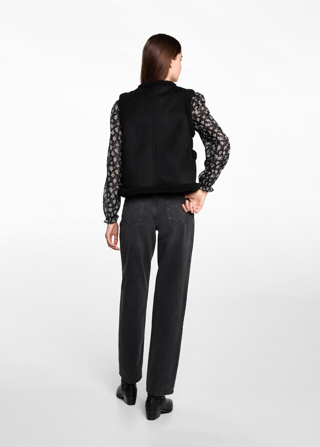 Mango Gilet Combinato Pelliccia Di Pecora