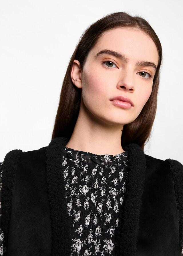 Mango Gilet Combinato Pelliccia Di Pecora