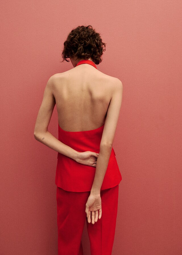 Mango Gilet Completo Halter Lino