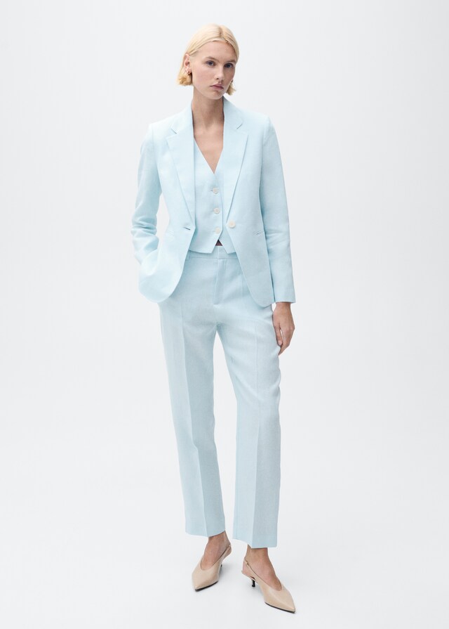 Mango Gilet Completo Lino