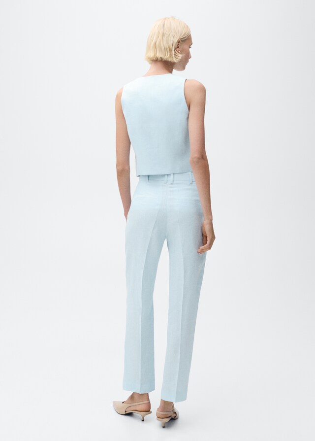 Mango Gilet Completo Lino