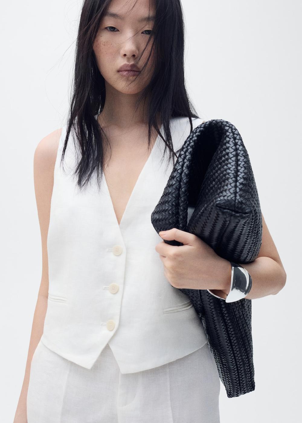 Mango Gilet completo lino