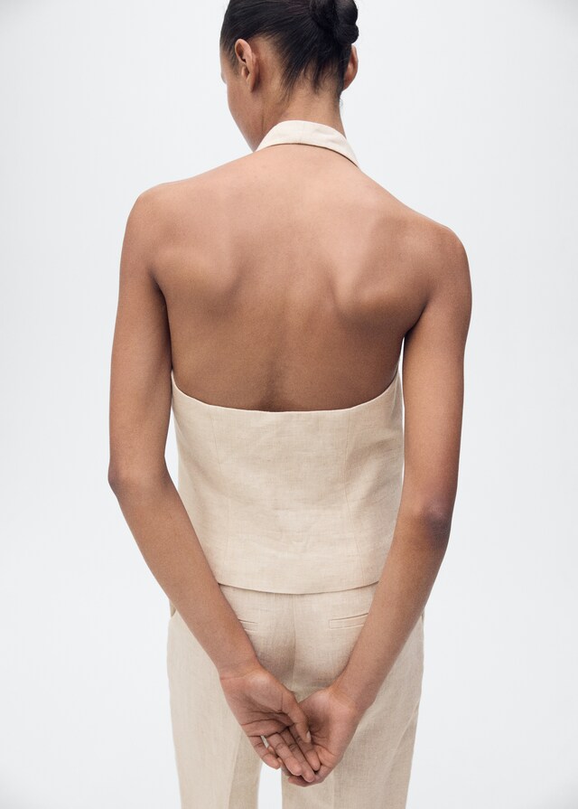 Mango Gilet Completo Lino