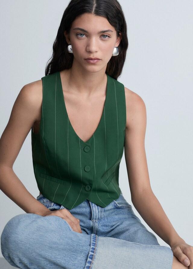 Mango Gilet Da Completo Gessato