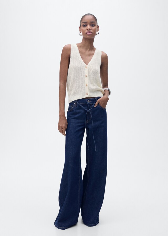 Mango Gilet Maglia Spessa Bottoni