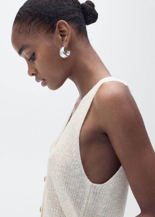 Mango Gilet Maglia Spessa Bottoni