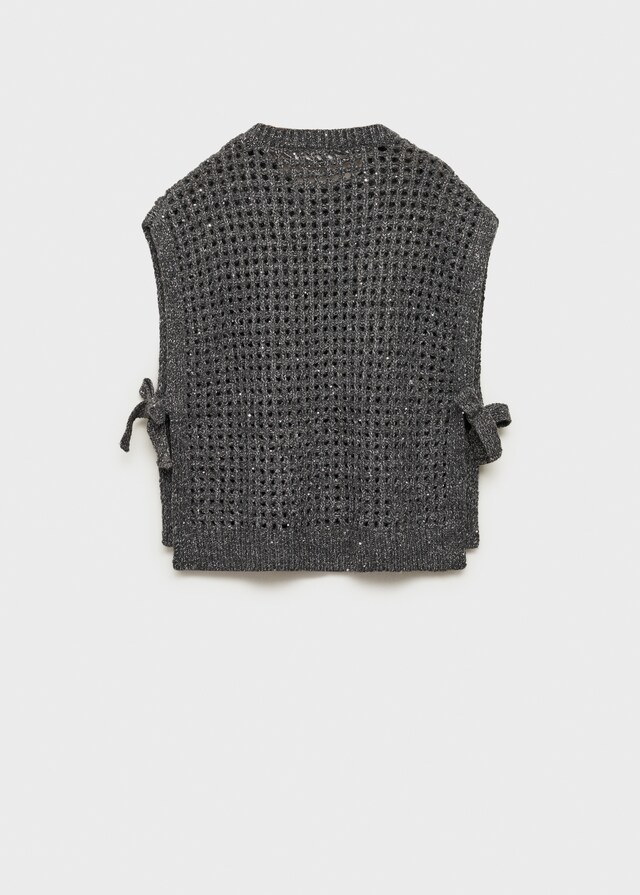 Mango Gilet Maglia Traforata Lurex