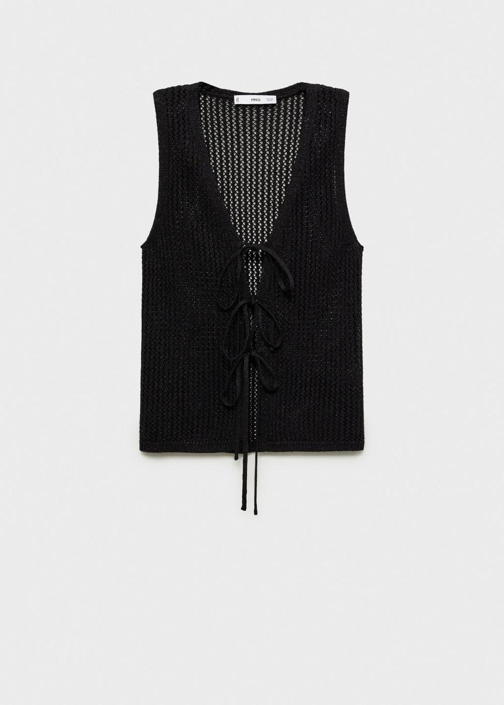 Mango Gilet maglia traforato