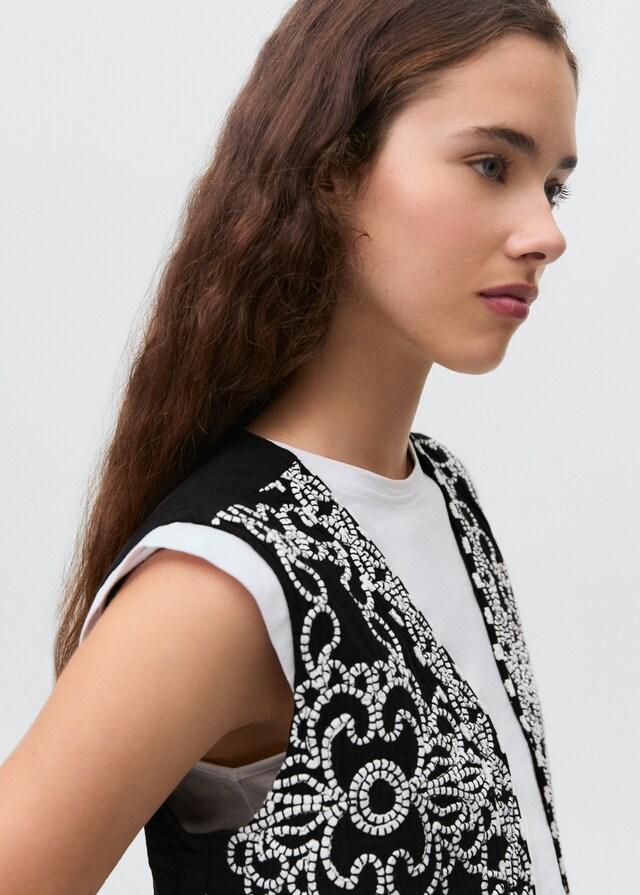 Mango Gilet Ricamo