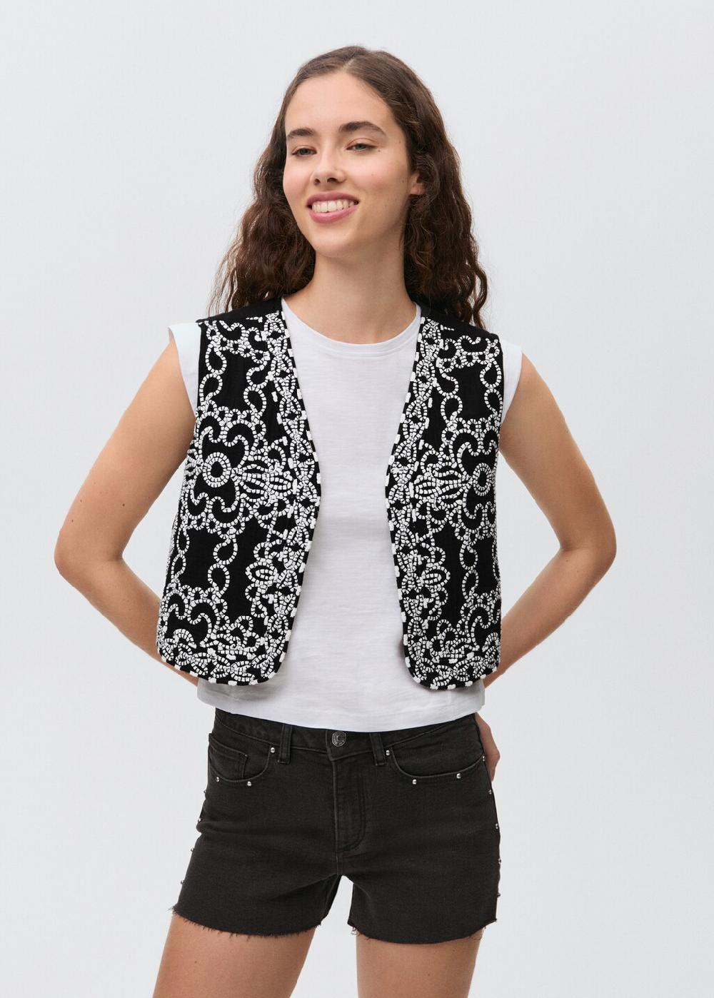 Mango Gilet ricamo