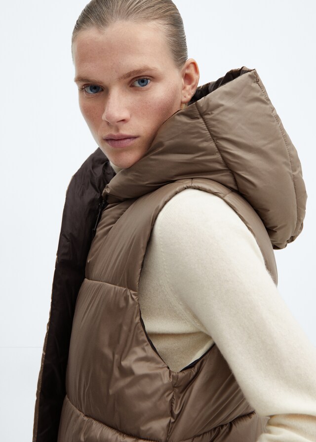 Mango Gilet Trapuntato Lungo