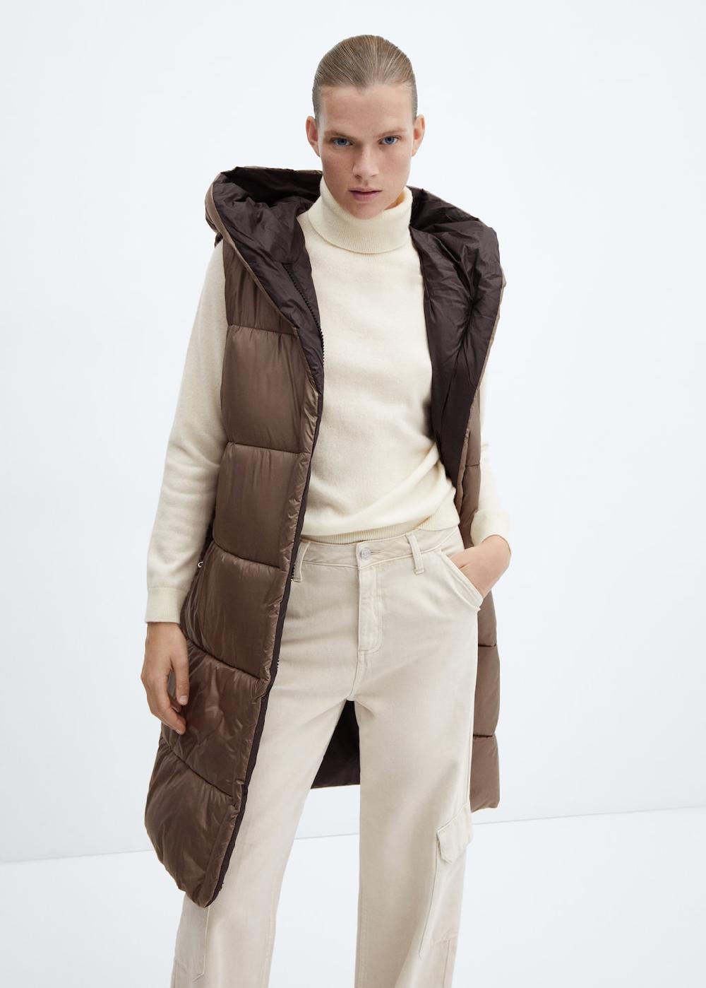 Mango Gilet trapuntato lungo