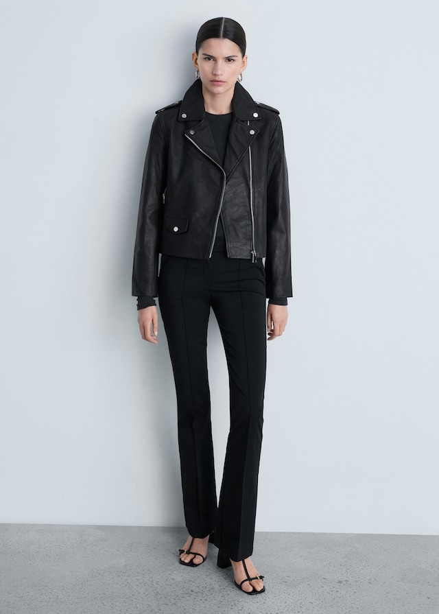 Mango Giubbotto Biker Pelle