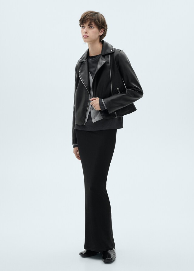 Mango Giubbotto Biker Similpelle