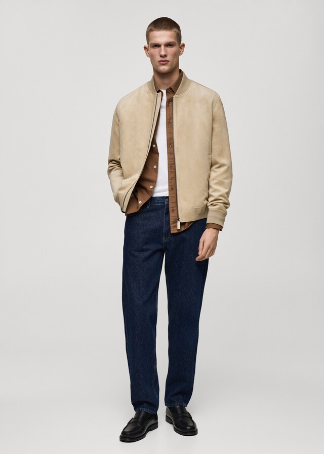 Mango Giubbotto Bomber Effetto Scamosciato