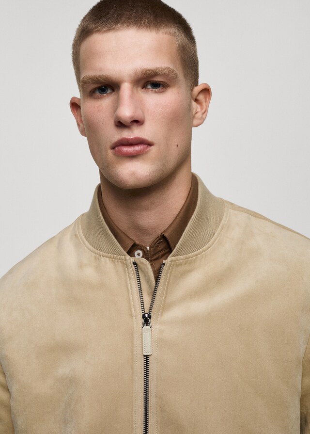 Mango Giubbotto Bomber Effetto Scamosciato