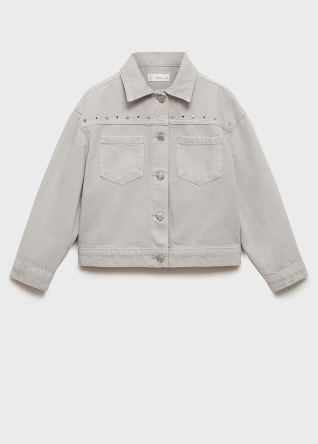 Mango Giubbotto Denim Borchie