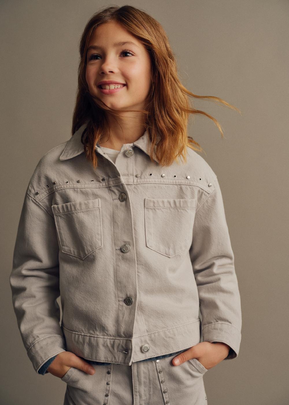 Mango Giubbotto denim borchie