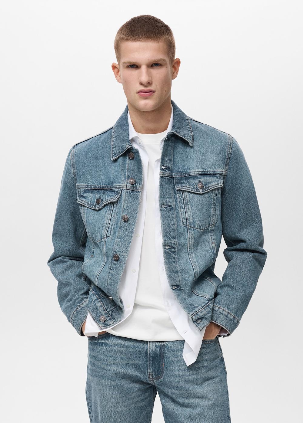 Mango Giubbotto denim effetto consumato