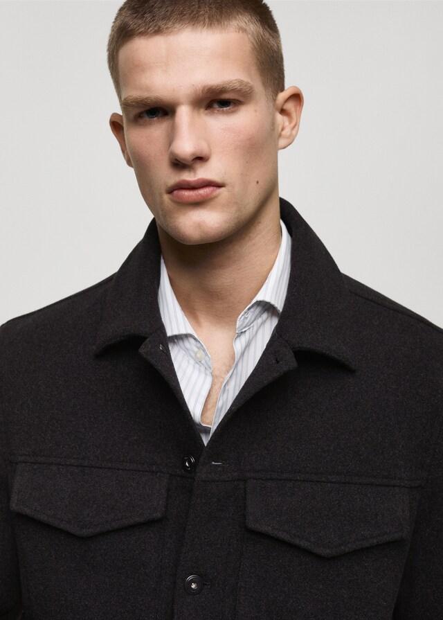 Mango Giubbotto Lana Regular-fit