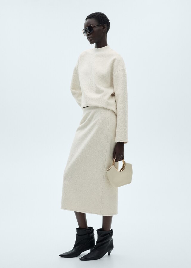 Mango Gonna Midi Bouclé