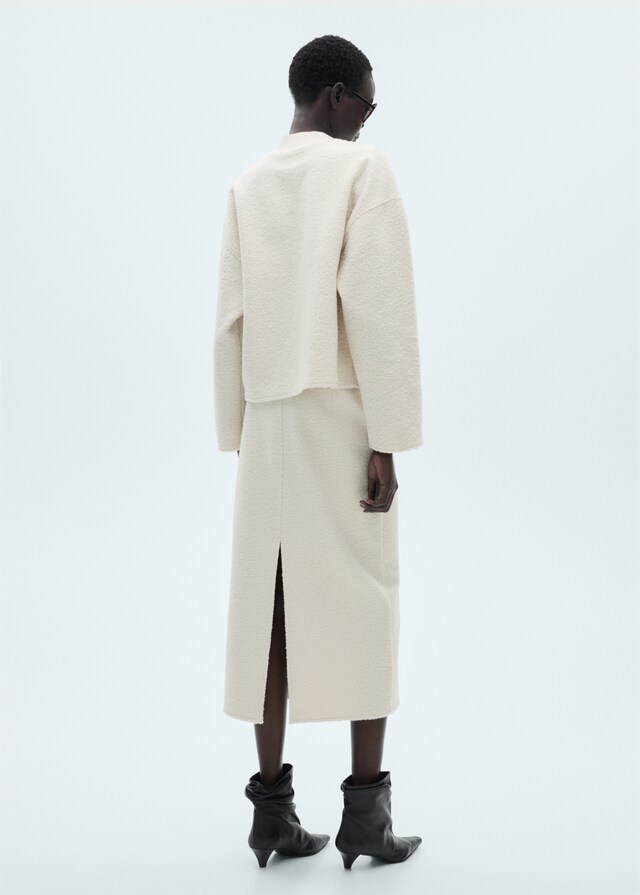 Mango Gonna Midi Bouclé